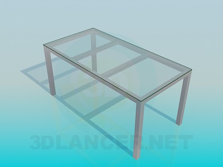 3d модель Прямоугольный журнальный стол – превью