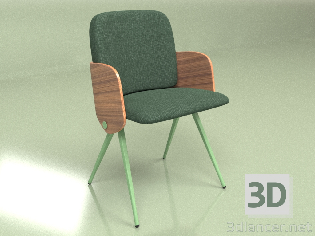 modèle 3D Chaise Isla (vert) - preview