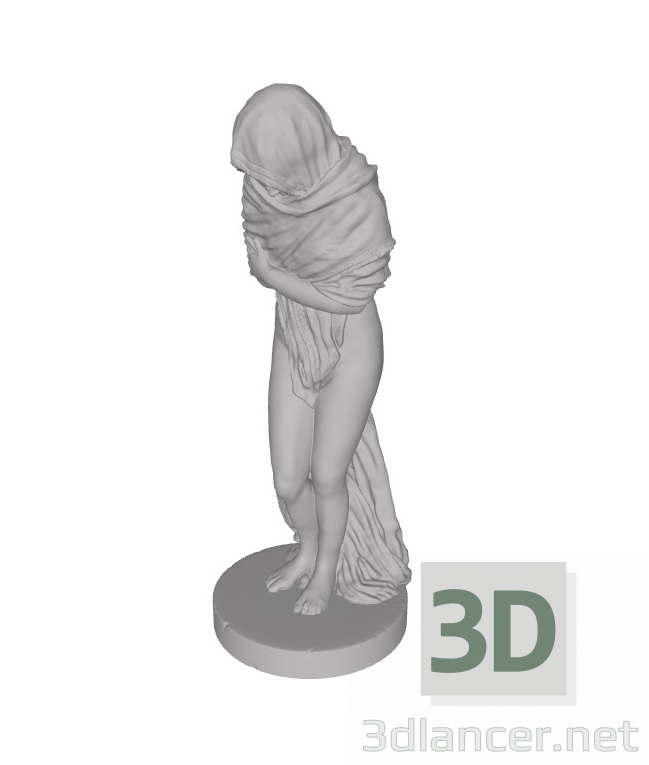 3D Modell Gefallene Frau - Vorschau