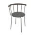 3d model Babette dining chair (Anthracite Leather, Dark Oak, Dark Steel) - preview