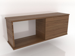 SHELF hanging shelf (with 1 open section on the left) 1000 mm (light walnut)