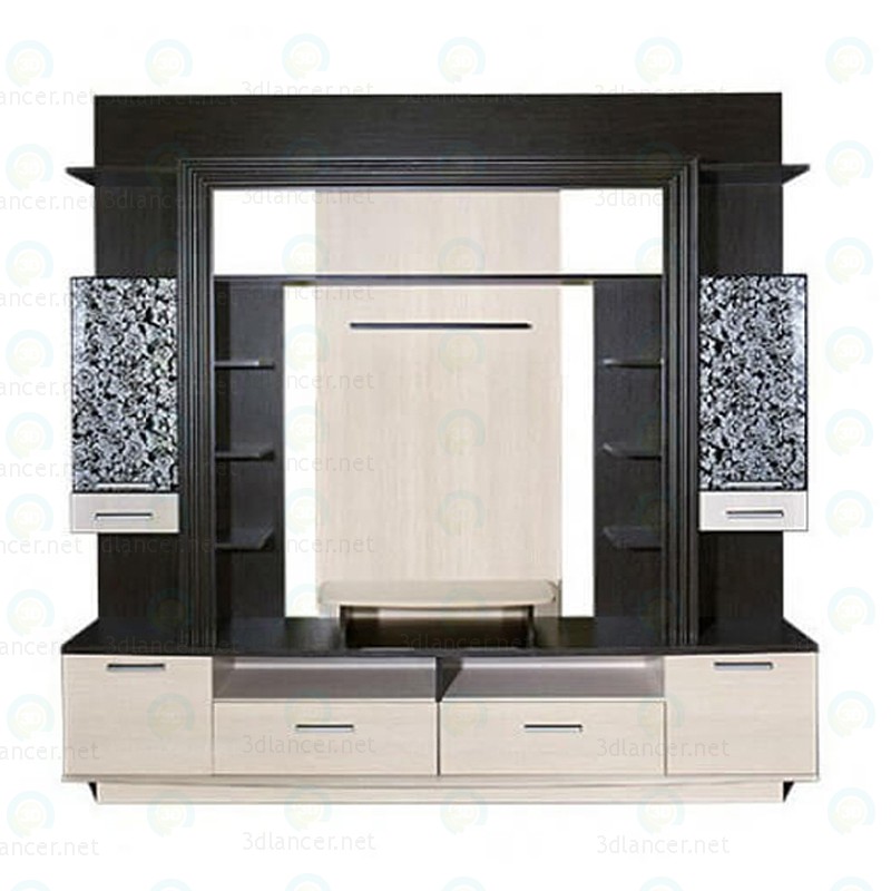 3d model Wall unit "Erica" for the living room - preview