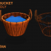 3d model Activo del juego cubo de madera 3D - LOW POLY - vista previa