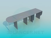 Long folding table