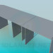 modello 3D Tavolo pieghevole lungo - anteprima