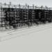 3D ChMZ'de Chelyabinsk polikliniği ile beş katlı bina modeli satın - render