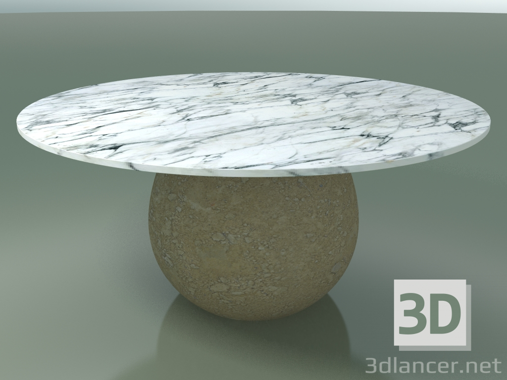 modèle 3D Table ronde, base centrale en béton InOut (836) - preview