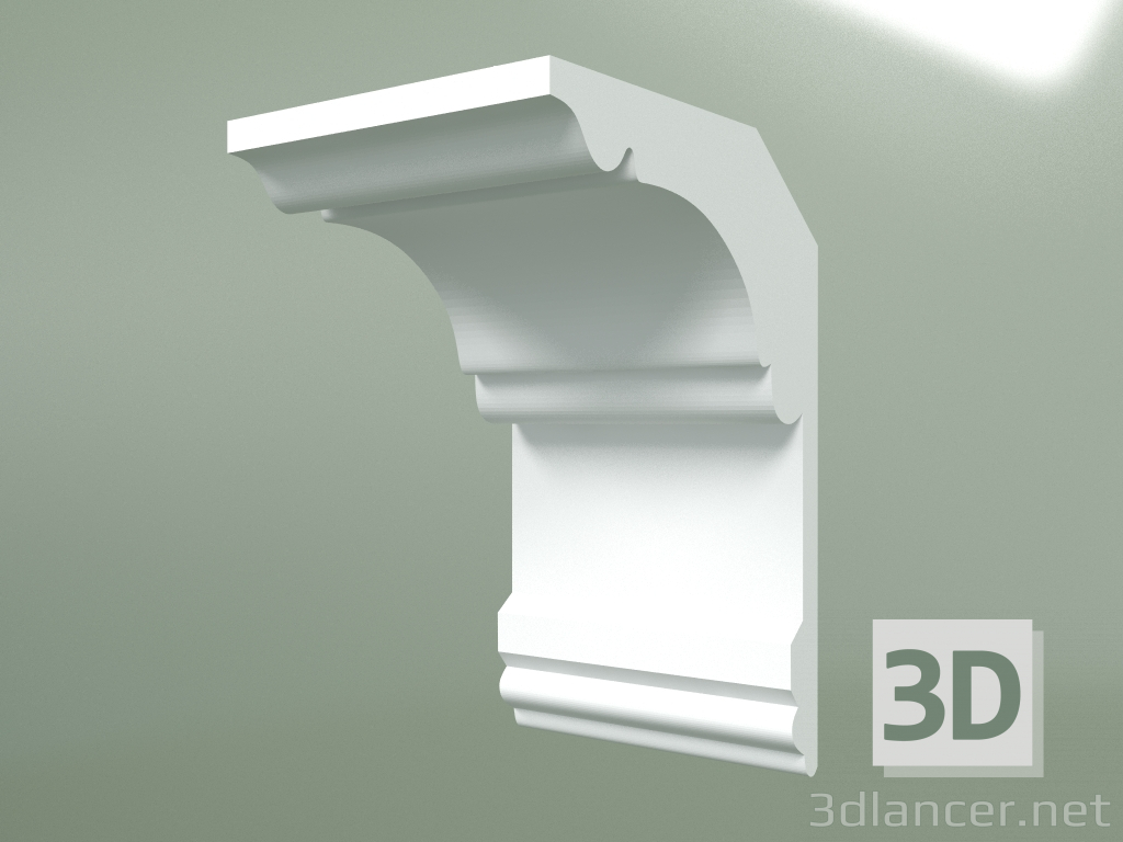 3D modeli Alçı korniş (tavan kaidesi) KT010 - önizleme