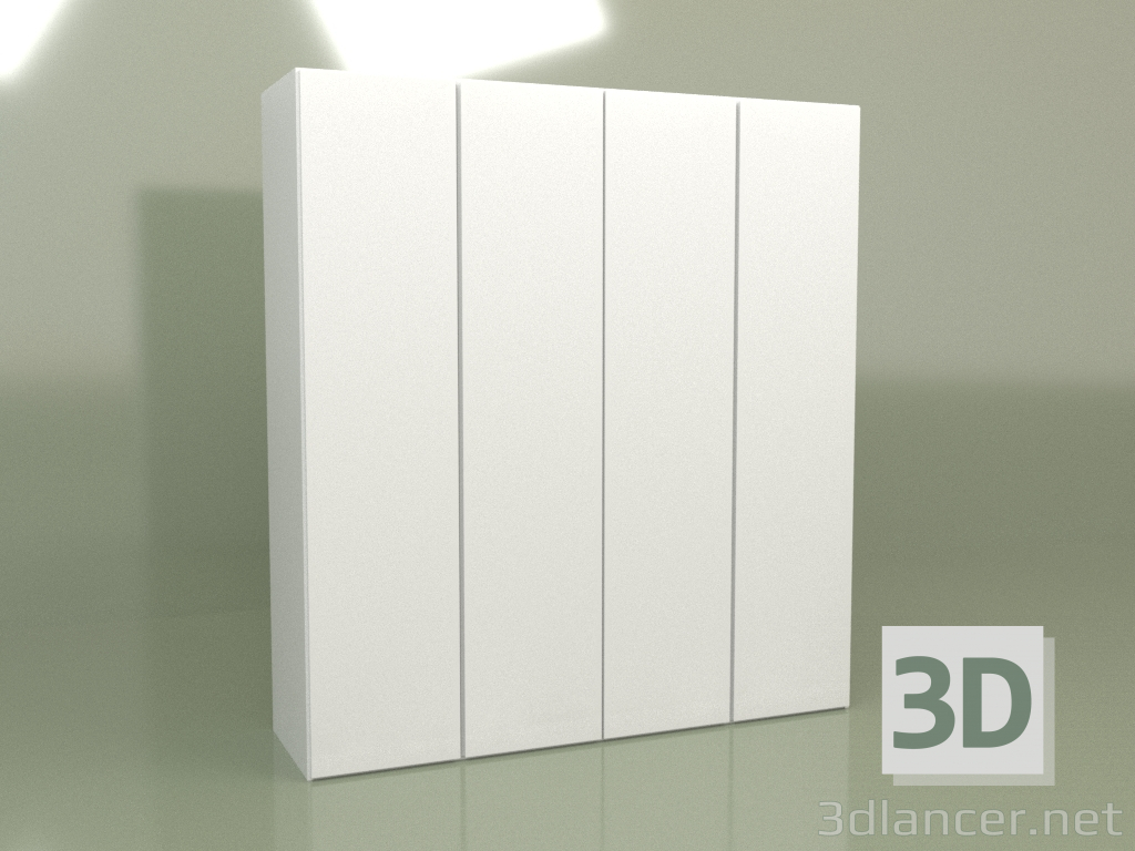 3 डी मॉडल अलमारी 4 दरवाजे एमएन 140 (वाइट) - पूर्वावलोकन