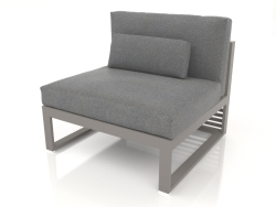Modular sofa, section 3, high back (Quartz gray)