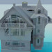 3d model A three-storey house - preview