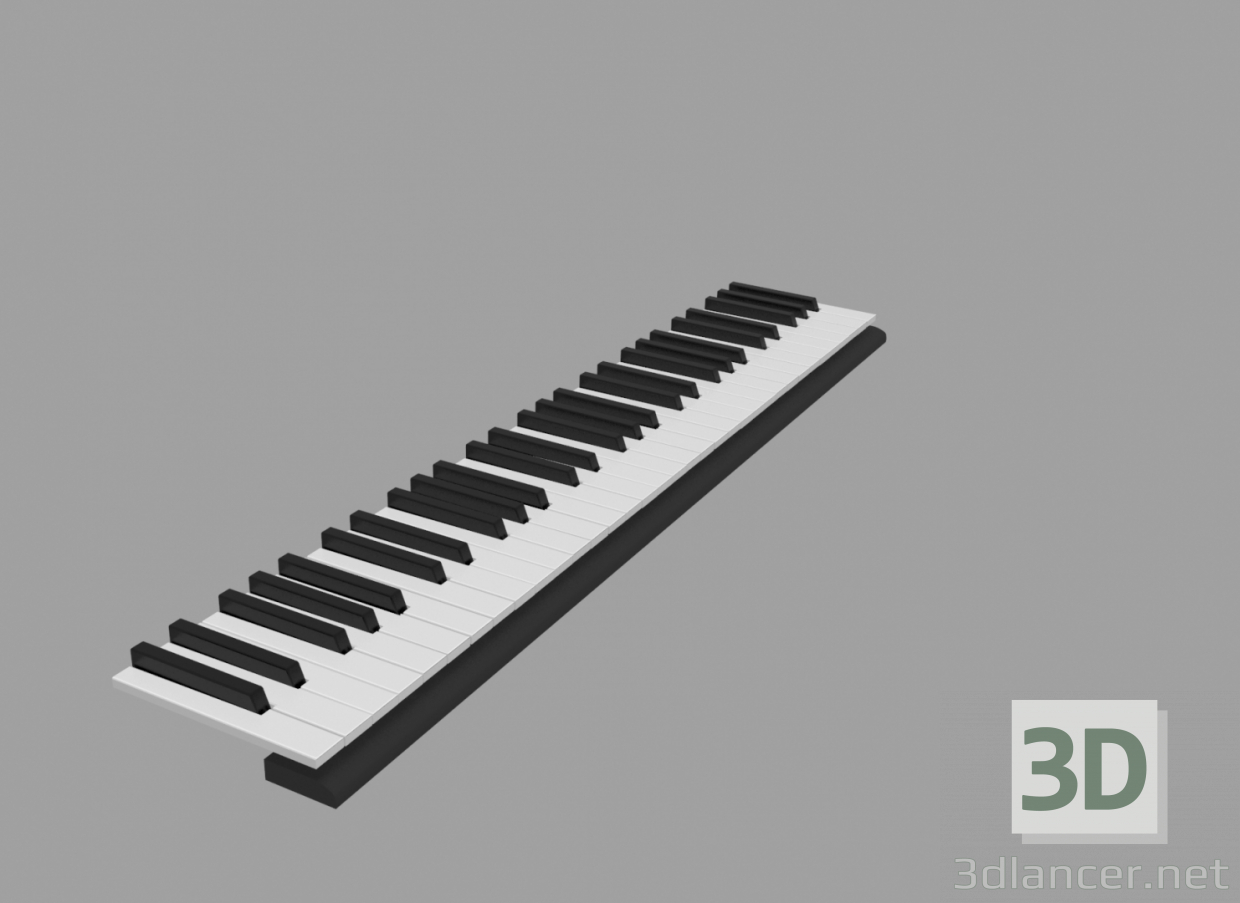 3D Modell Klaviatur mit 5 Oktaven - Vorschau