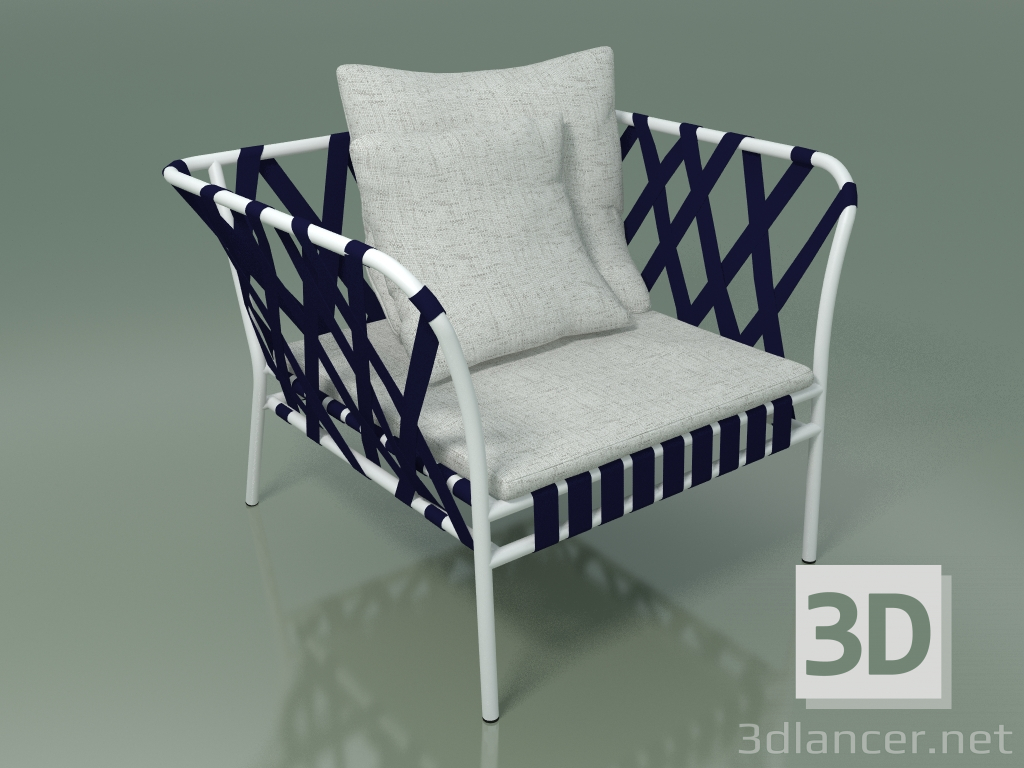 3d model Armchair street InOut (851, White Lacquered Aluminum) - preview