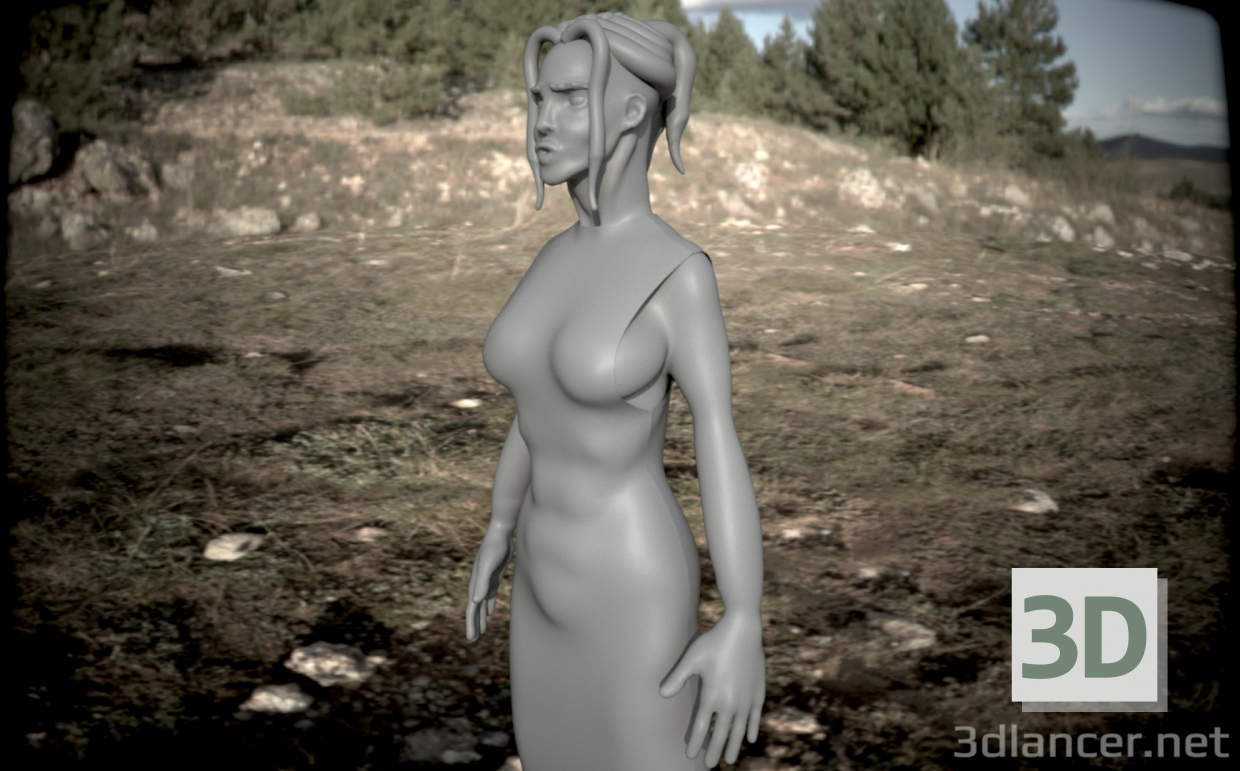 3D modeli Kız - önizleme