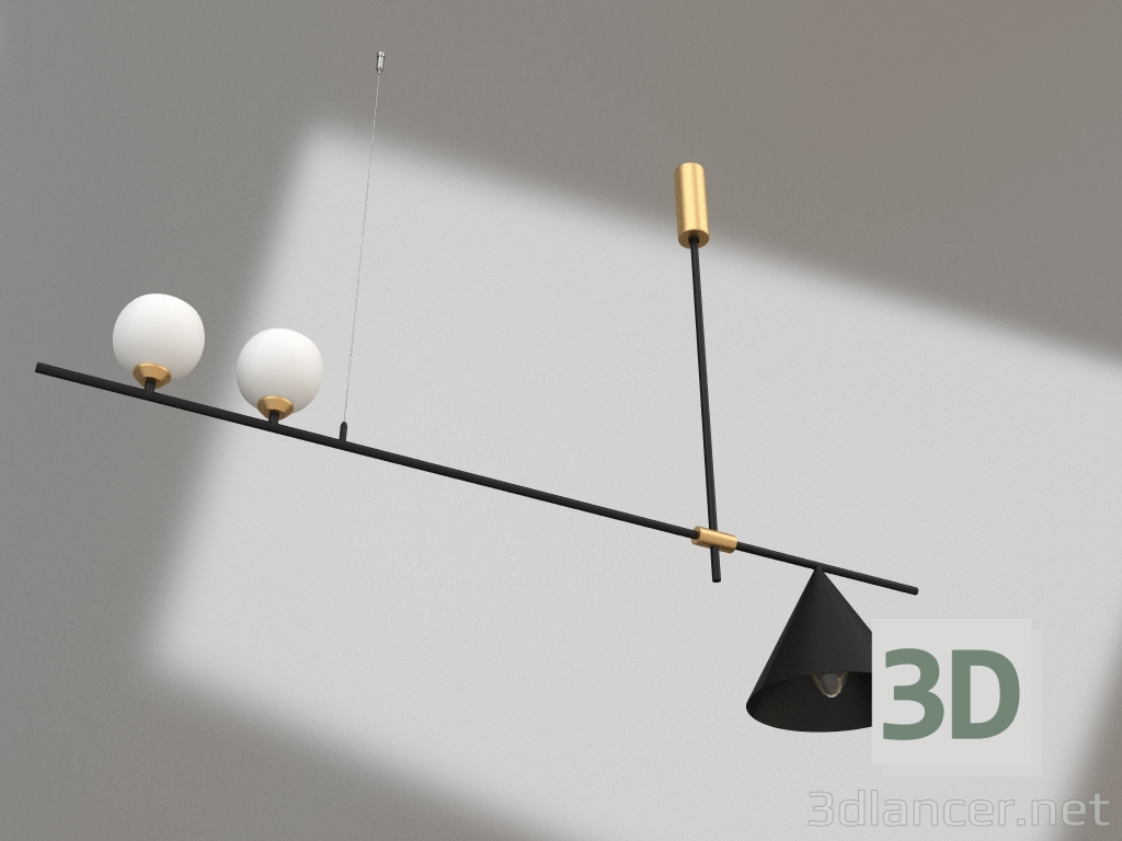 modello 3D Lampadario Pull (07620-2+1.19) - anteprima
