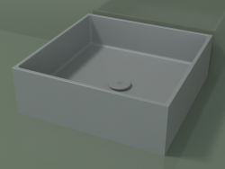 Countertop washbasin (01UN21301, Silver Gray C35, L 48, P 48, H 16 cm)