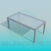 modello 3D Tavolo con superficie opaca di vetro - anteprima