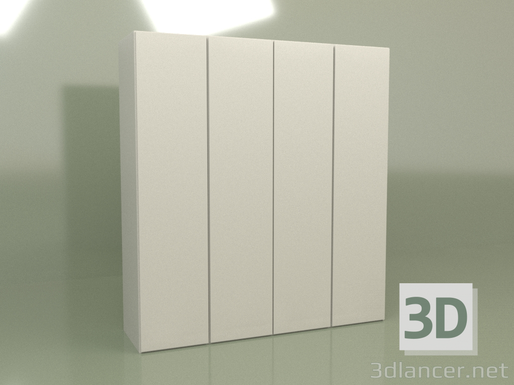 3D modeli 4 kapaklı gardırop Mn 140 (Kül) - önizleme