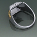 anillo de platino con zafiro 3D modelo Compro - render