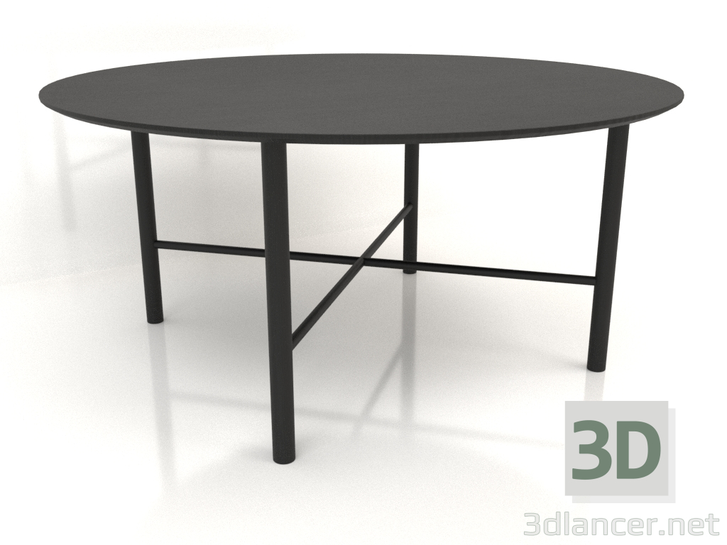 3d model Dining table DT 02 (option 2) (D=1600x750, wood black) - preview