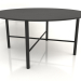 3d model Dining table DT 02 (option 2) (D=1600x750, wood black) - preview