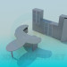 3D modeli Ofis Masası ve dolapları - önizleme