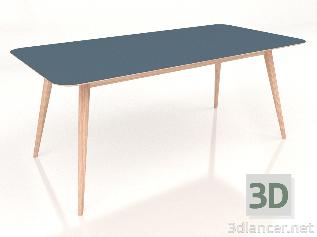 modèle 3D Table à manger Stafa 180 (Bleu fumé) - preview