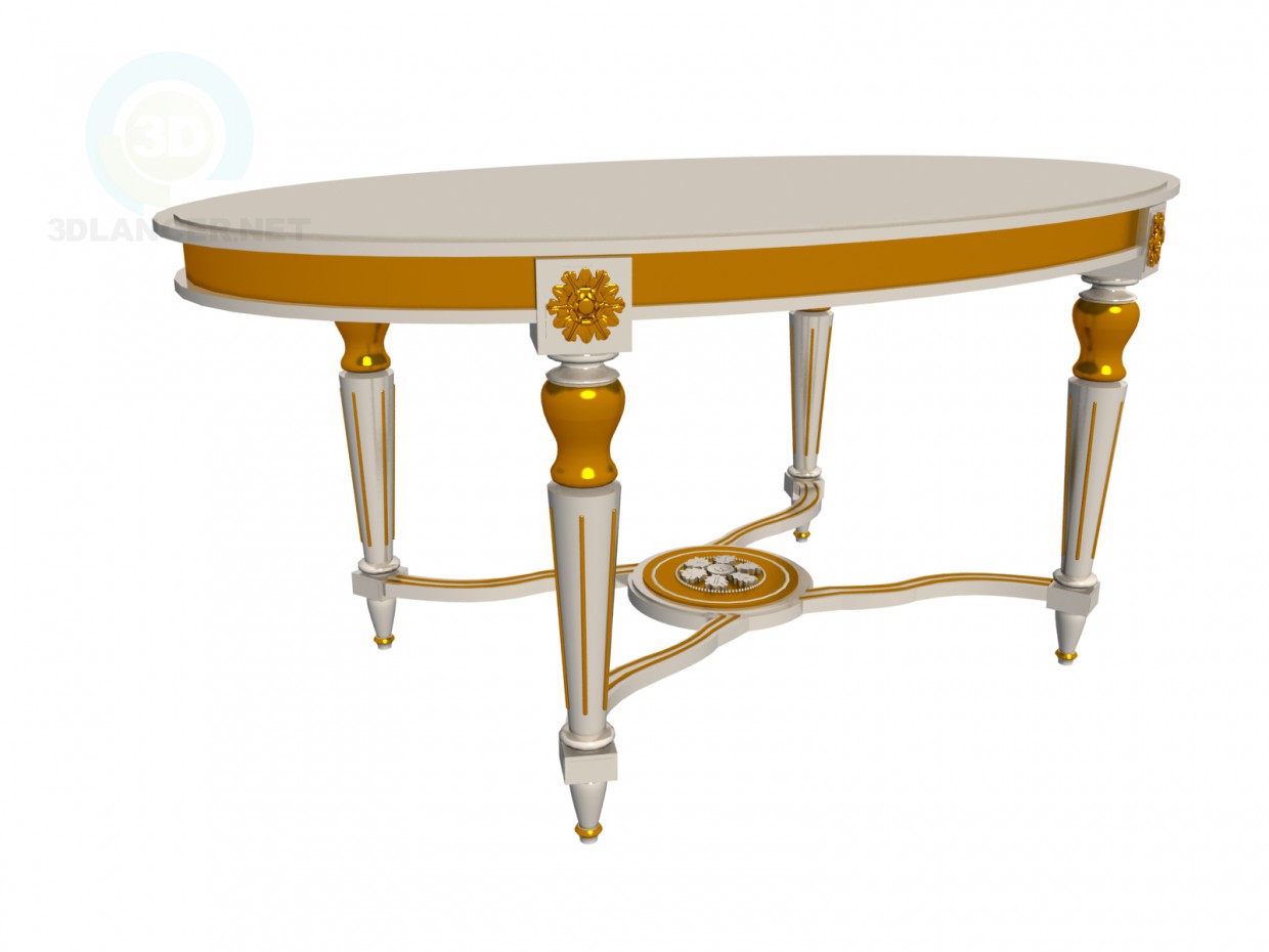 3d model Baroque table - preview