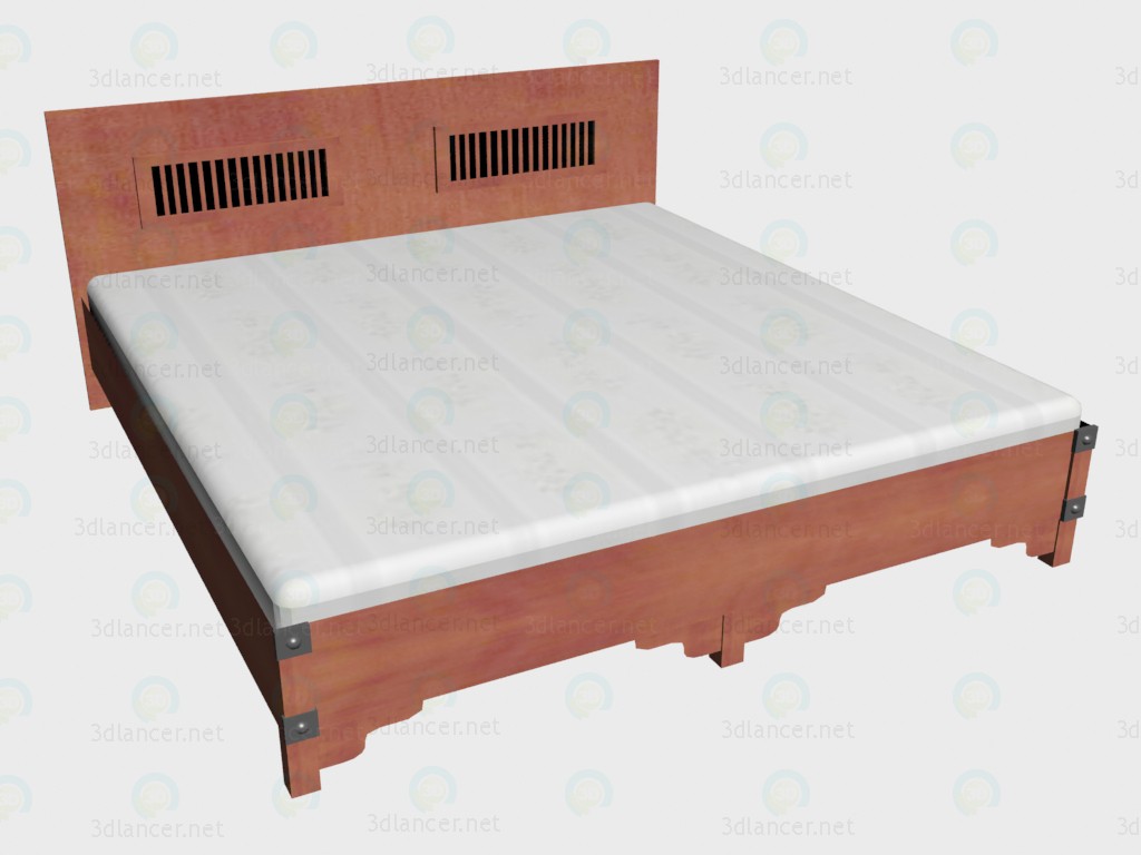3d модель Ліжко 2-місне 180х200 – превью