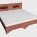 3d model Double bed 180x200 - preview