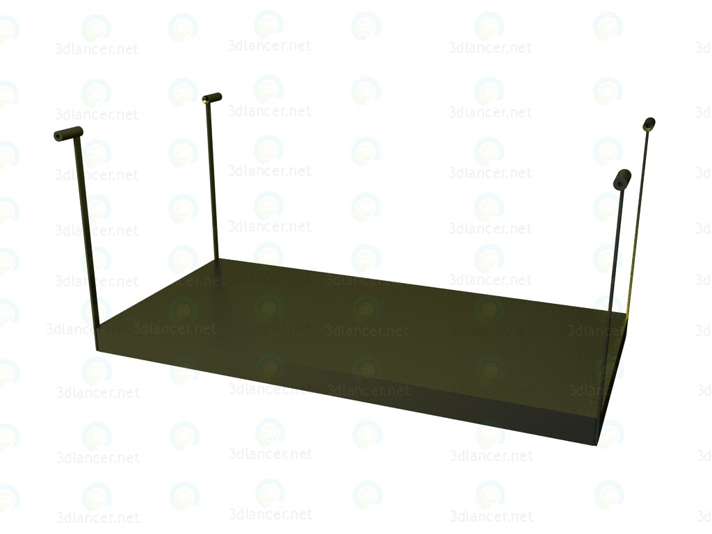 3d model Shelf for table P1S0510A - preview
