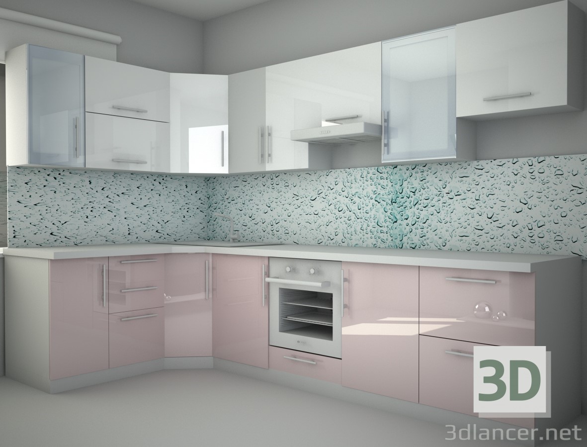 3d model Kitchen gloss - preview