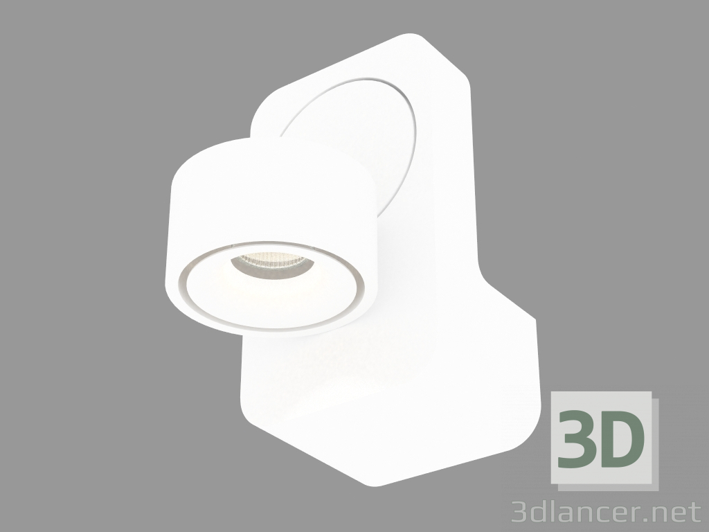 modello 3D lampada da parete False LED (DL18619_01WW-R Bianco) - anteprima