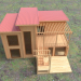 modello 3D di Casa di legno laminato impiallacciato comprare - rendering
