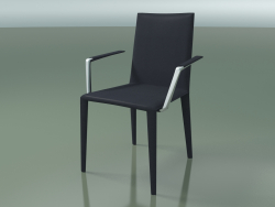 Chaise 1702BR (H 85-86 cm, cuir dur, avec accoudoirs, intérieur entièrement en cuir)