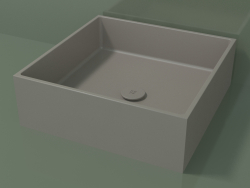 Vasque à poser (01UN21301, Argile C37, L 48, P 48, H 16 cm)