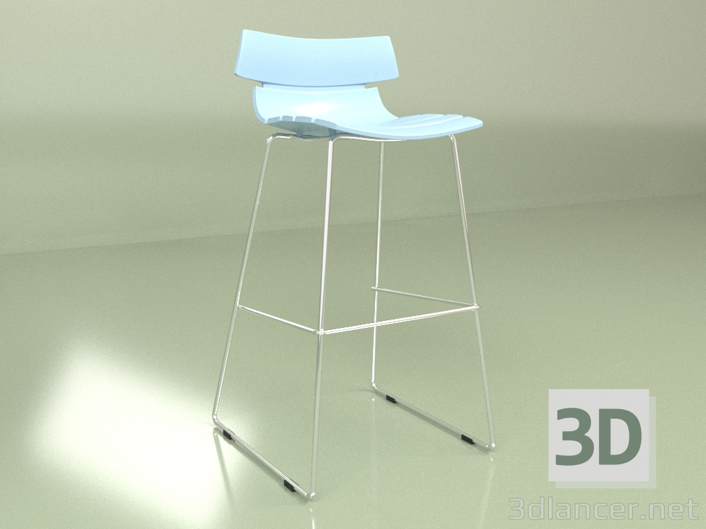 3d модель Барний стілець Techno (блакитний) – превью