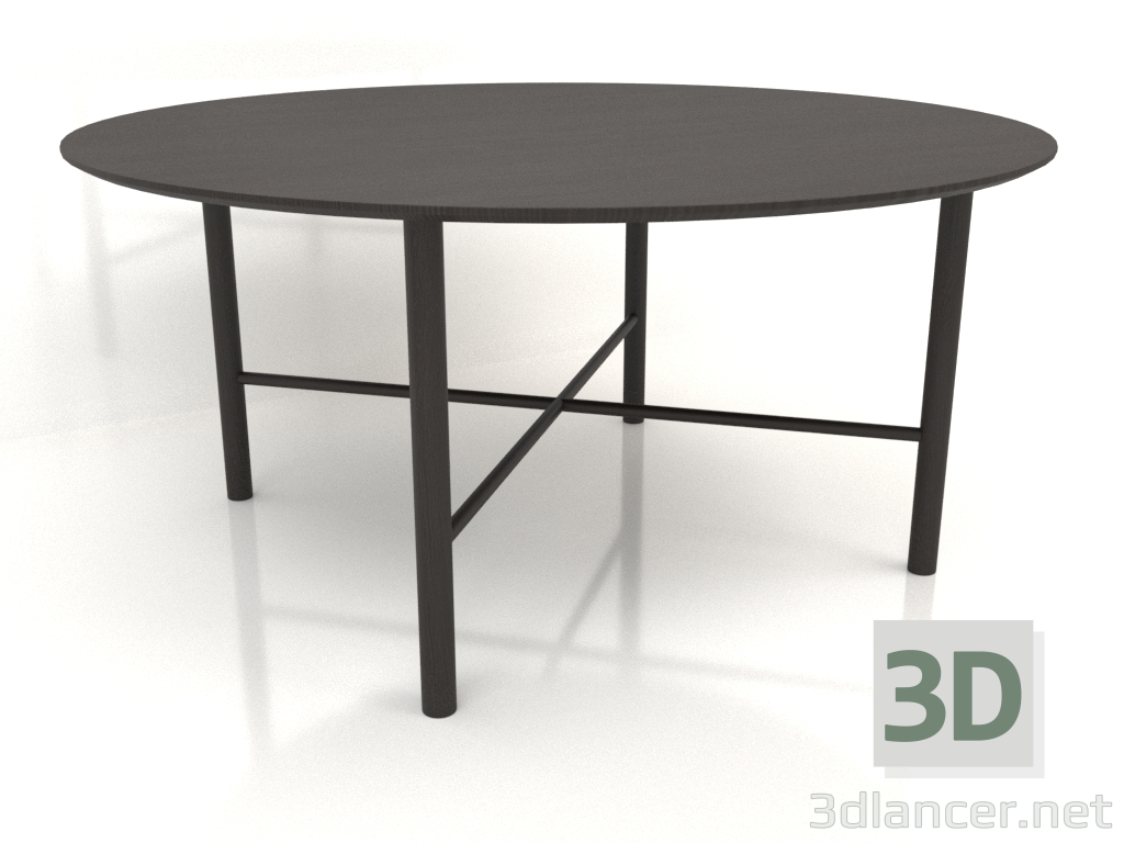 3d model Dining table DT 02 (option 2) (D=1600x750, wood brown dark) - preview