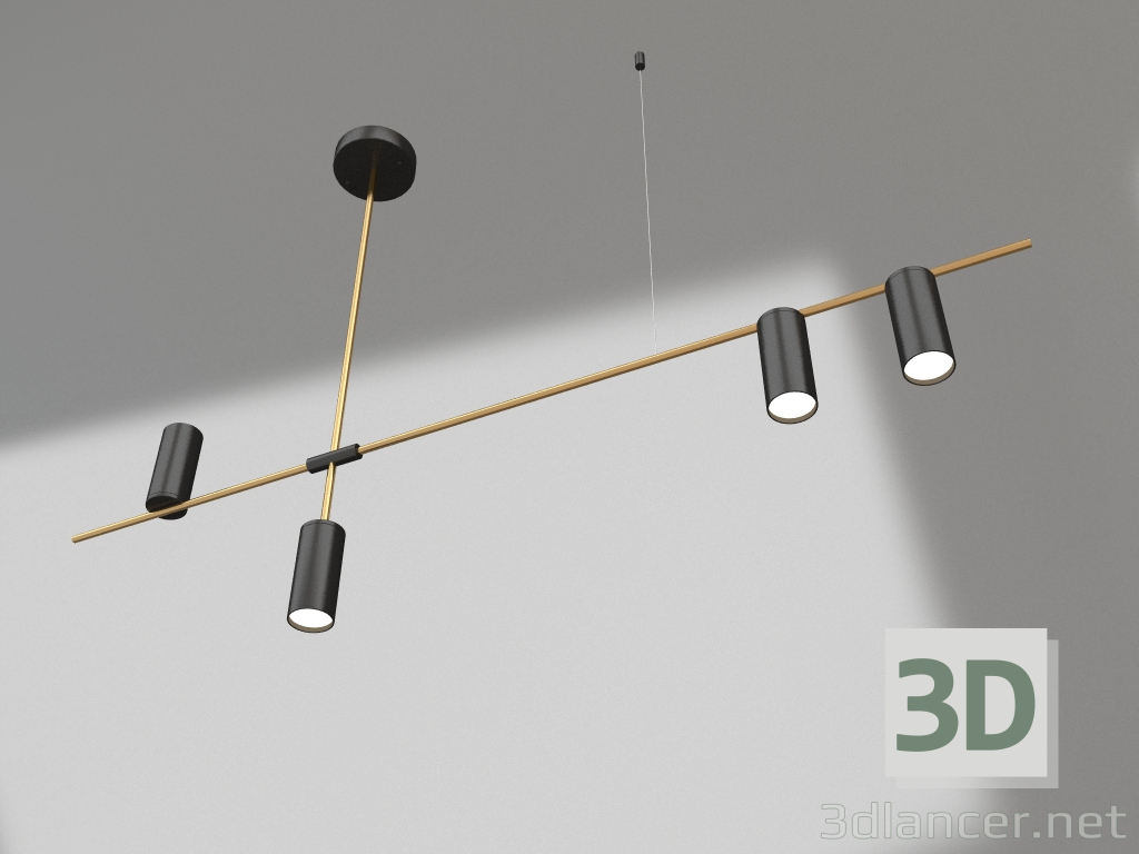 3D modeli Avize Riya siyah (07621-4.19) - önizleme