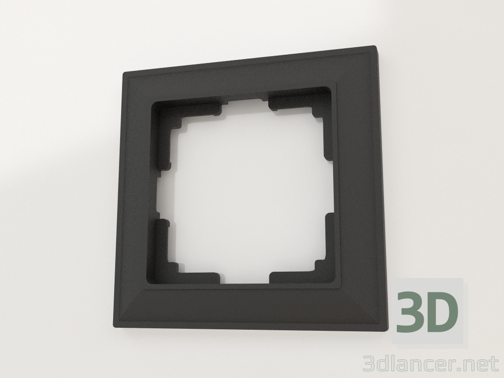 3D Modell Fiore Rahmen für 1 Pfosten (schwarz matt) - Vorschau