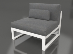Modular sofa, section 3, high back (White)