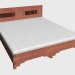 3d model Double bed 180x220 - preview