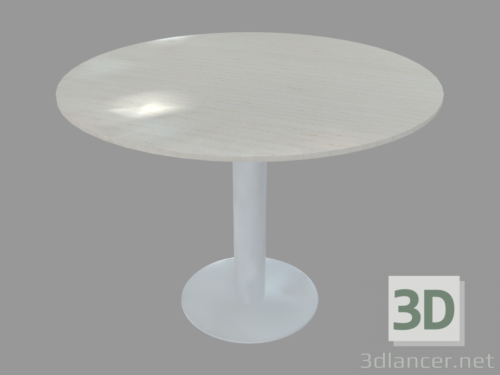 modello 3D Tavolo da pranzo (frassino tinto bianco D100) - anteprima