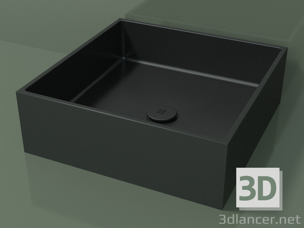 modello 3D Lavabo da appoggio (01UN21301, Deep Nocturne C38, L 48, P 48, H 16 cm) - anteprima