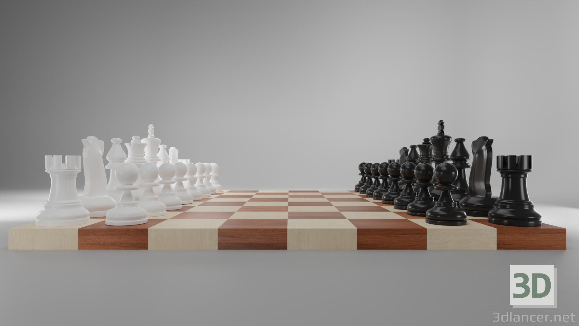 3D satranç satranç modeli satın - render
