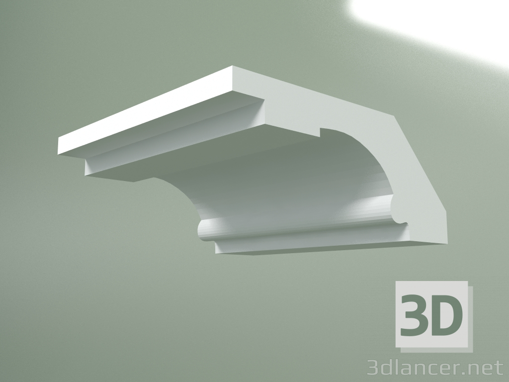 modello 3D Cornicione in gesso (zoccolo a soffitto) KT135 - anteprima