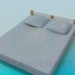 modello 3D b &amp; b con una testa bassa del letto - anteprima