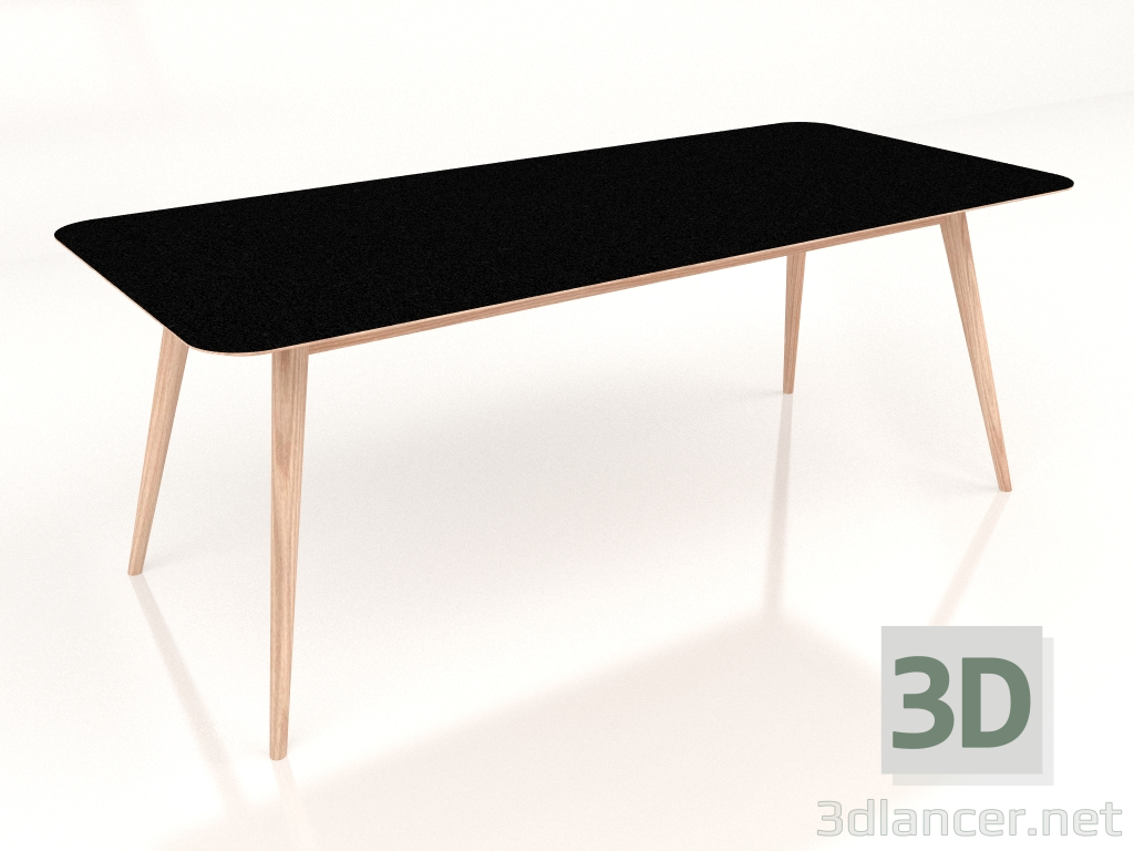 3D modeli Yemek masası Stafa 200 (Nero) - önizleme