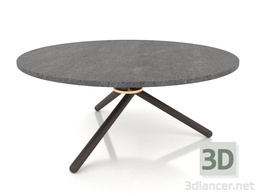 modèle 3D Table basse Bertha (Béton Foncé, Chêne Foncé) - preview