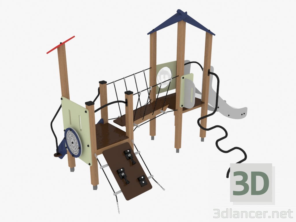 modèle 3D Complexe de jeux pour enfants (4417) - preview
